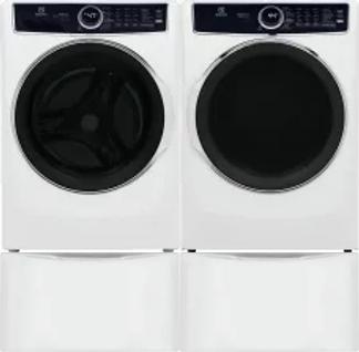 Side by Side Washer & Dryer Set on Pedestals