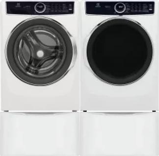Side by Side Washer & Dryer Set on Pedestals