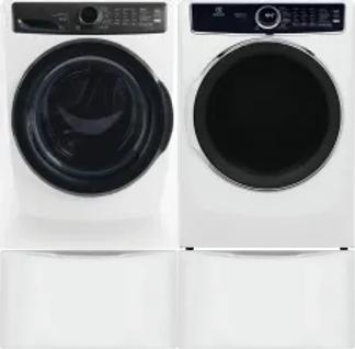 Side by Side Washer & Dryer Set on Pedestals