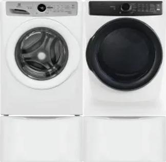 Side by Side Washer & Dryer Set on Pedestals
