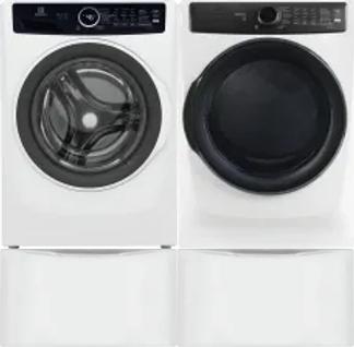 Side by Side Washer & Dryer Set on Pedestals