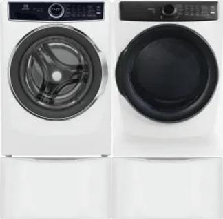 Side by Side Washer & Dryer Set on Pedestals