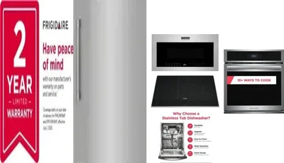 6 Piece Package Includes Refrigerator, Freezer, Cooktop, Wall Oven, Microwave And Dishwasher