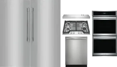 6 Piece Package Includes Refrigerator, Freezer, Cooktop, Wall Oven, Hood And Dishwasher
