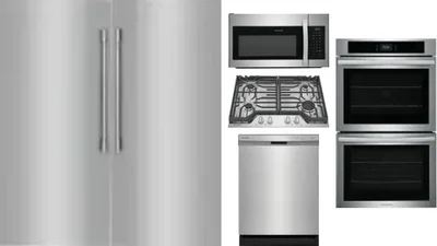 6 Piece Package Includes Refrigerator, Freezer, Cooktop, Wall Oven, Microwave And Dishwasher