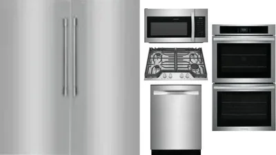 6 Piece Package Includes Refrigerator, Freezer, Cooktop, Wall Oven, Microwave And Dishwasher