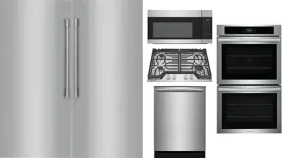 6 Piece Package Includes Refrigerator, Freezer, Cooktop, Wall Oven, Microwave And Dishwasher