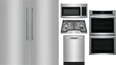 6 Piece Package Includes Refrigerator, Freezer, Cooktop, Wall Oven, Microwave And Dishwasher