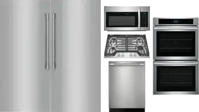 6 Piece Package Includes Refrigerator, Freezer, Cooktop, Wall Oven, Microwave And Dishwasher
