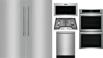 6 Piece Package Includes Refrigerator, Freezer, Cooktop, Wall Oven, Microwave And Dishwasher