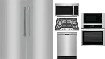 6 Piece Package Includes Refrigerator, Freezer, Cooktop, Wall Oven, Microwave And Dishwasher