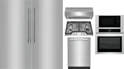 6 Piece Package Includes Refrigerator, Freezer, Cooktop, Wall Oven, Hood And Dishwasher