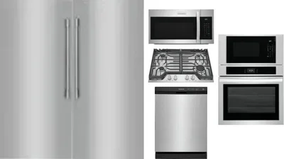 6 Piece Package Includes Refrigerator, Freezer, Cooktop, Wall Oven, Microwave And Dishwasher