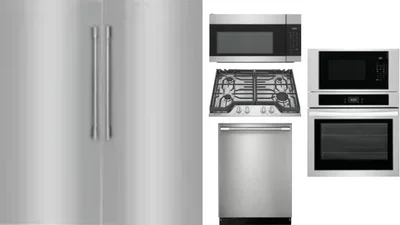 6 Piece Package Includes Refrigerator, Freezer, Cooktop, Wall Oven, Microwave And Dishwasher