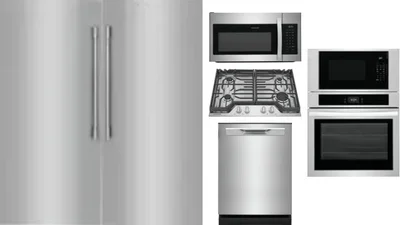 6 Piece Package Includes Refrigerator, Freezer, Cooktop, Wall Oven, Microwave And Dishwasher