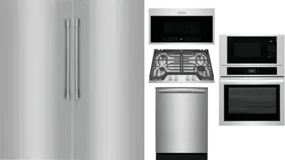 6 Piece Package Includes Refrigerator, Freezer, Cooktop, Wall Oven, Microwave And Dishwasher