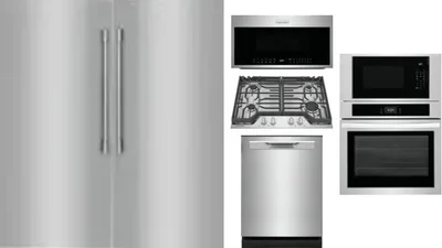 6 Piece Package Includes Refrigerator, Freezer, Cooktop, Wall Oven, Microwave And Dishwasher