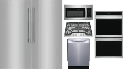 6 Piece Package Includes Refrigerator, Freezer, Cooktop, Wall Oven, Microwave And Dishwasher