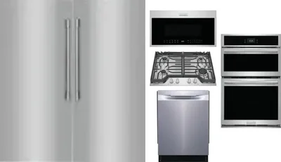 6 Piece Package Includes Refrigerator, Freezer, Cooktop, Wall Oven, Microwave And Dishwasher
