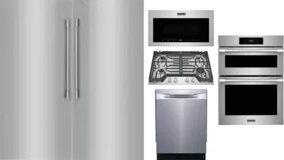 6 Piece Package Includes Refrigerator, Freezer, Cooktop, Wall Oven, Microwave And Dishwasher
