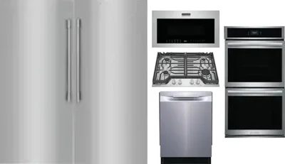 6 Piece Package Includes Refrigerator, Freezer, Cooktop, Wall Oven, Microwave And Dishwasher