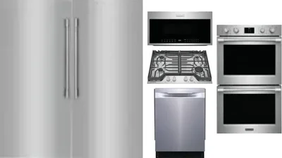 6 Piece Package Includes Refrigerator, Freezer, Cooktop, Wall Oven, Microwave And Dishwasher