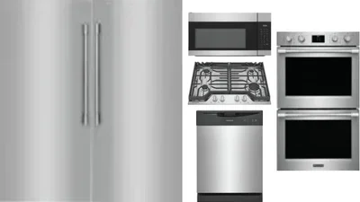 6 Piece Package Includes Refrigerator, Freezer, Cooktop, Wall Oven, Microwave And Dishwasher