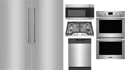 6 Piece Package Includes Refrigerator, Freezer, Cooktop, Wall Oven, Microwave And Dishwasher