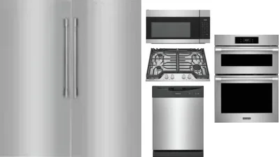 6 Piece Package Includes Refrigerator, Freezer, Cooktop, Wall Oven, Microwave And Dishwasher