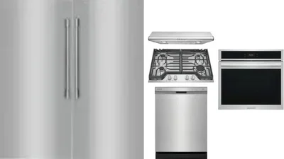 6 Piece Package Includes Refrigerator, Freezer, Cooktop, Wall Oven, Hood And Dishwasher