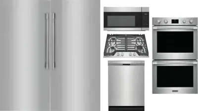 6 Piece Package Includes Refrigerator, Freezer, Cooktop, Wall Oven, Microwave And Dishwasher