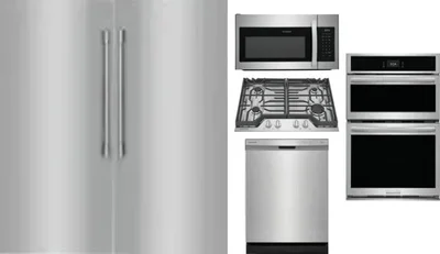 6 Piece Package Includes Refrigerator, Freezer, Cooktop, Wall Oven, Microwave And Dishwasher