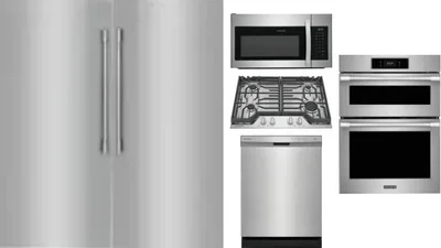 6 Piece Package Includes Refrigerator, Freezer, Cooktop, Wall Oven, Microwave And Dishwasher