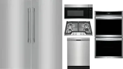 6 Piece Package Includes Refrigerator, Freezer, Cooktop, Wall Oven, Microwave And Dishwasher