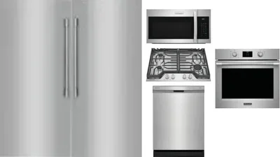 6 Piece Package Includes Refrigerator, Freezer, Cooktop, Wall Oven, Microwave And Dishwasher