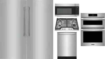 6 Piece Package Includes Refrigerator, Freezer, Cooktop, Wall Oven, Microwave And Dishwasher