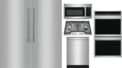 6 Piece Package Includes Refrigerator, Freezer, Cooktop, Wall Oven, Microwave And Dishwasher