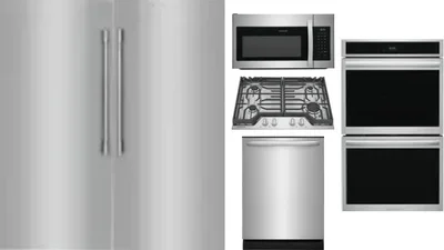 6 Piece Package Includes Refrigerator, Freezer, Cooktop, Wall Oven, Microwave And Dishwasher