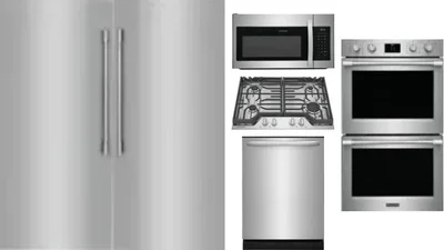 6 Piece Package Includes Refrigerator, Freezer, Cooktop, Wall Oven, Microwave And Dishwasher