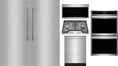 6 Piece Package Includes Refrigerator, Freezer, Cooktop, Wall Oven, Microwave And Dishwasher