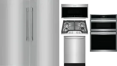 6 Piece Package Includes Refrigerator, Freezer, Cooktop, Wall Oven, Microwave And Dishwasher