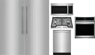 6 Piece Package Includes Refrigerator, Freezer, Cooktop, Wall Oven, Microwave And Dishwasher