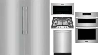 6 Piece Package Includes Refrigerator, Freezer, Cooktop, Wall Oven, Microwave And Dishwasher