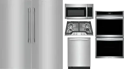 6 Piece Package Includes Refrigerator, Freezer, Cooktop, Wall Oven, Microwave And Dishwasher