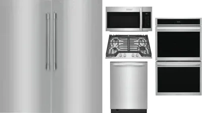 6 Piece Package Includes Refrigerator, Freezer, Cooktop, Wall Oven, Microwave And Dishwasher