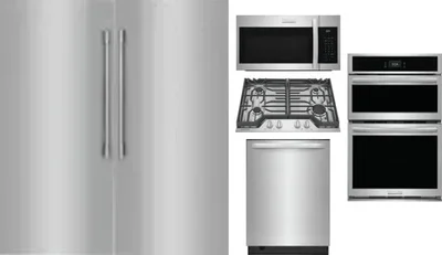 6 Piece Package Includes Refrigerator, Freezer, Cooktop, Wall Oven, Microwave And Dishwasher