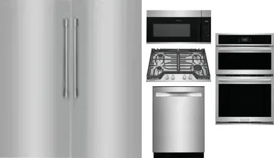 6 Piece Package Includes Refrigerator, Freezer, Cooktop, Wall Oven, Microwave And Dishwasher