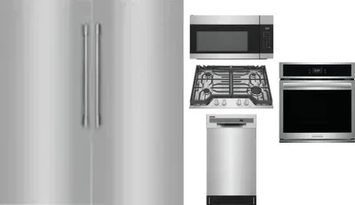 6 Piece Package Includes Refrigerator, Freezer, Cooktop, Wall Oven, Microwave And Dishwasher
