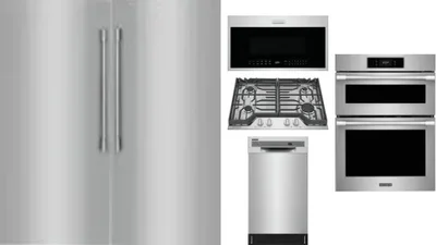 6 Piece Package Includes Refrigerator, Freezer, Cooktop, Wall Oven, Microwave And Dishwasher