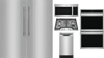 6 Piece Package Includes Refrigerator, Freezer, Cooktop, Wall Oven, Microwave And Dishwasher